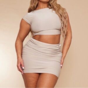 PrettyLittleThing Beige 2 Piece Set - Never Worn